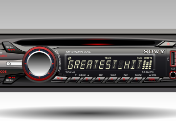 radio for car, technology, realistic
