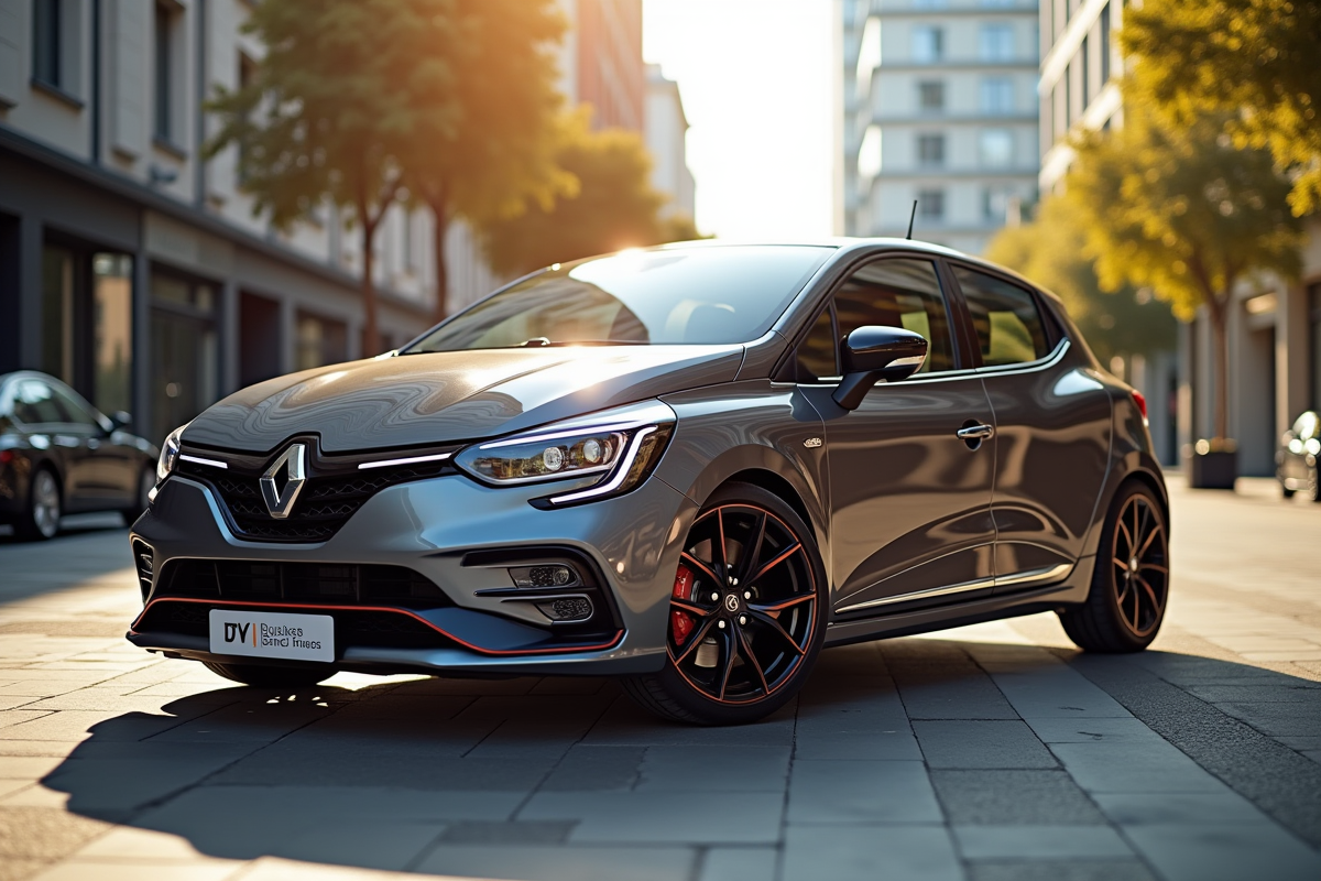 Renault Clio 2 RS en ville sous le soleil de l