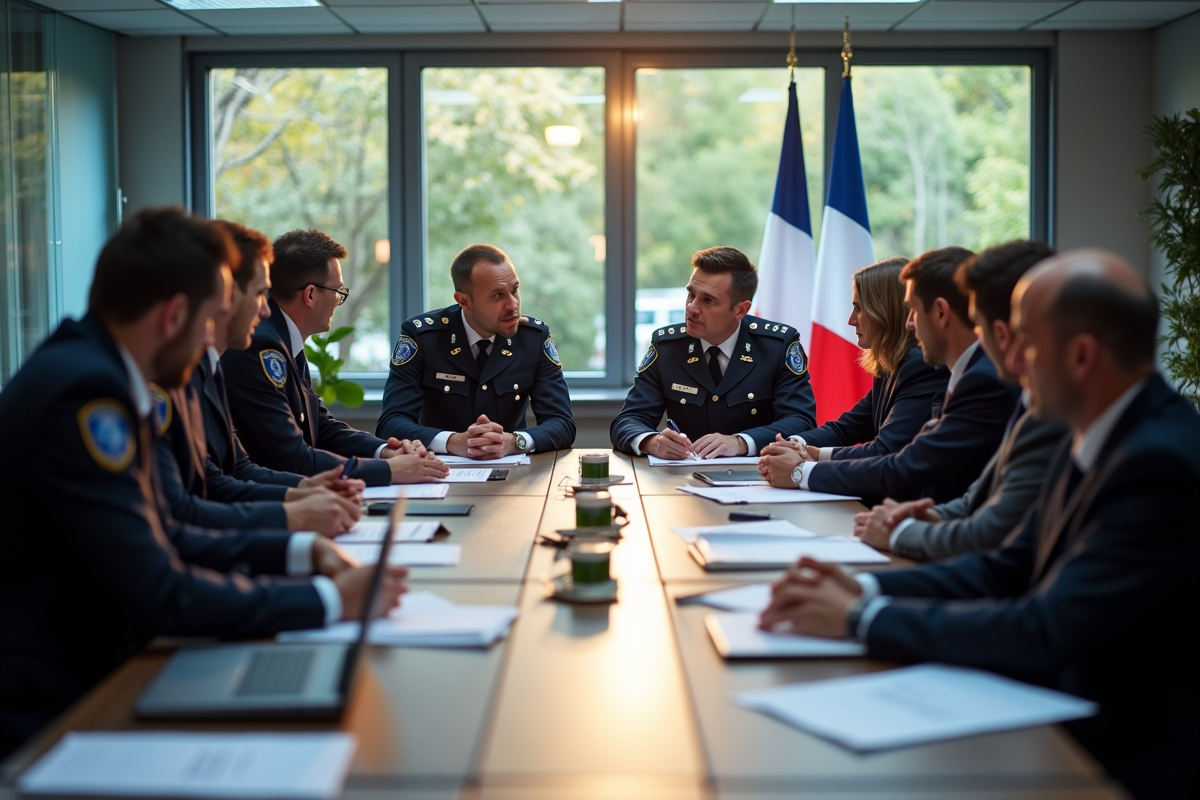 Réunion entre policiers et assureurs autour d